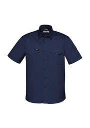 Mens Rugged Cooling Short Sleeve Shirt in Navy