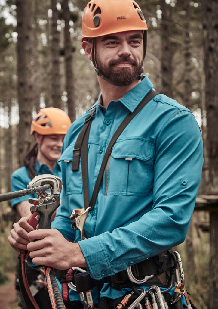 Mens Outdoor Long Sleeve Shirt in Diesel
