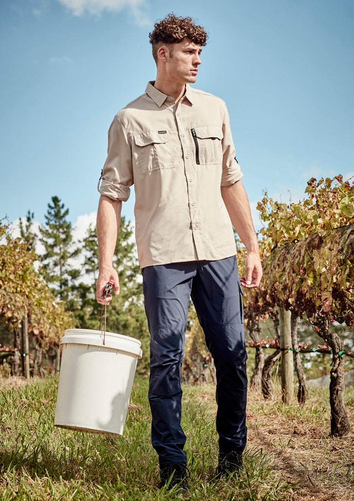 Mens Outdoor Long Sleeve Shirt in Sand