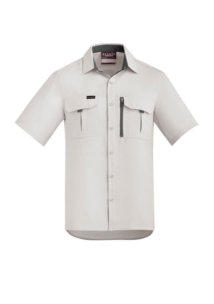 Mens Outdoor Short Sleeve Shirt in Natural
