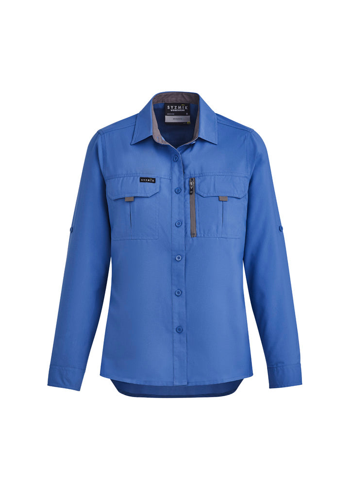 Womens Outdoor Long Sleeve Shirt in Blue