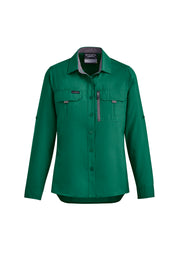 Womens Outdoor Long Sleeve Shirt in Green