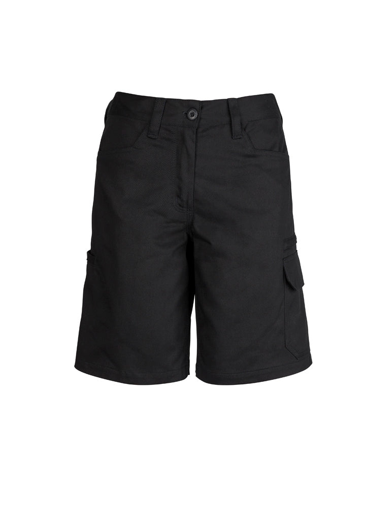 Womens Plain Utility Short in Black
