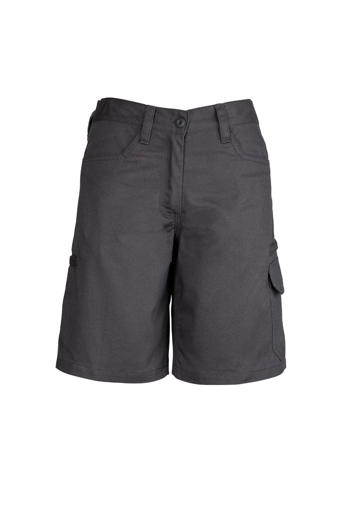Womens Plain Utility Short in Charcoal
