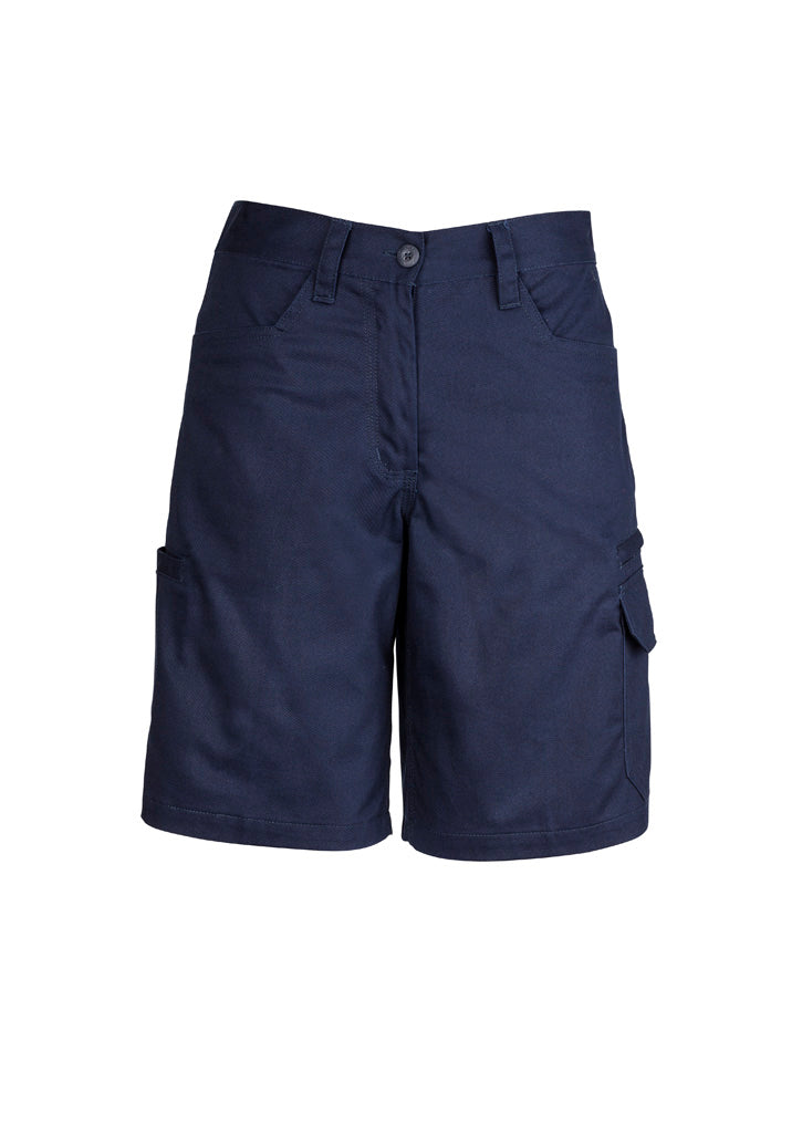 Womens Plain Utility Short in Navy